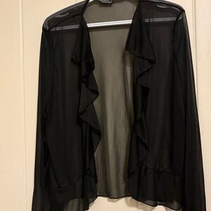 Elegant Black Sheer Blouse